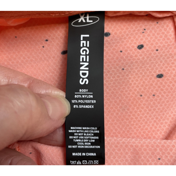 Legends Luka HD Mesh Shorts Mens XL Sea Splatter 7" Inseam Unlined Performance - Picture 3 of 8